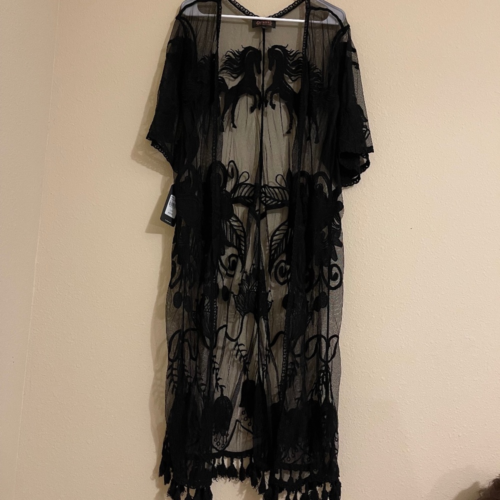 NWT Shyanne Black Lace Cardigan
